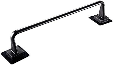 Jojofuny No Drill Plastic Towel Bar Modern Black Design
