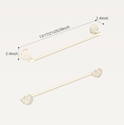 YUURO 12 Inch Stainless Steel Suction Cup Towel Bar