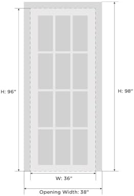SARTODOORS - 36x96 Solid Core White Door with Hardware
