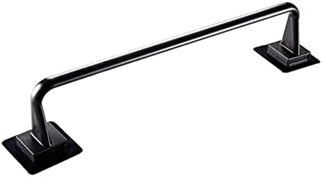 SEWACC Plastic Towel Bar No Drill Bathroom Holder Black