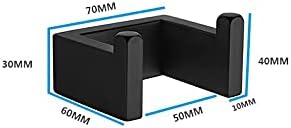 TYZK Black Metal Towel Bar and Hook Set
