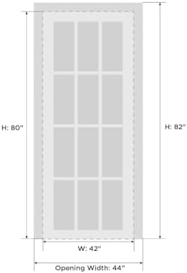 SARTODOORS Solid MDF Pantry Door 42x80 with Hardware