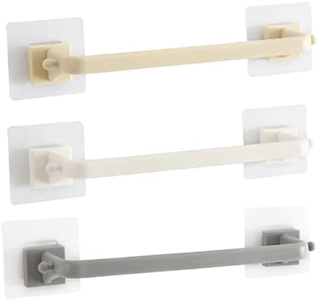 STOBOK 2Pcs Plastic Towel Bar Set Durable Space Saving Bathroom Holder