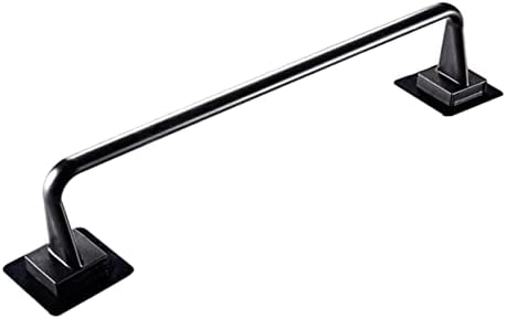 HOMSFOU Minimalist Plastic Towel Bar No Drill Adhesive Holder