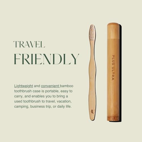 Plus Ultra Kids Portable Bamboo Toothbrush Case