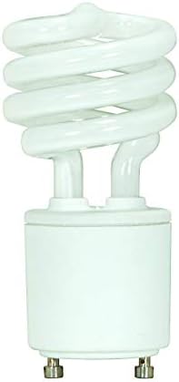 Satco 13W Mini Spiral Fluorescent T2 Bulb 4100K GU24 Base