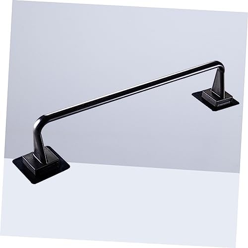 VILLCASE Wall Mounted Towel Bar Black Plastic