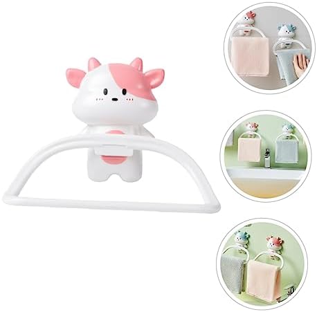 Happyyami Cartoon Cow Towel Holder Over The Door Rack 1