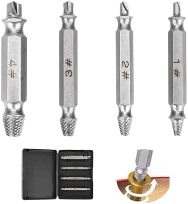 Damaged Screw Extractor Set for Stripped Screws Nuts Bolts
