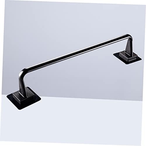 TEHAUX Modern Single Towel Holder Black No Drill Design