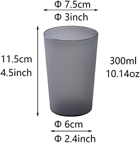 RabyLeo Simple Drinking Cup 300ml Travel Container for Toothbrush More