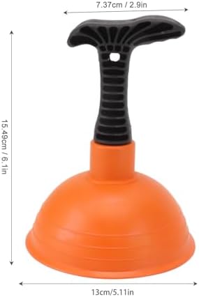 Mini Sink Plunger with Short Handle for Bathroom Kitchen Orange 1