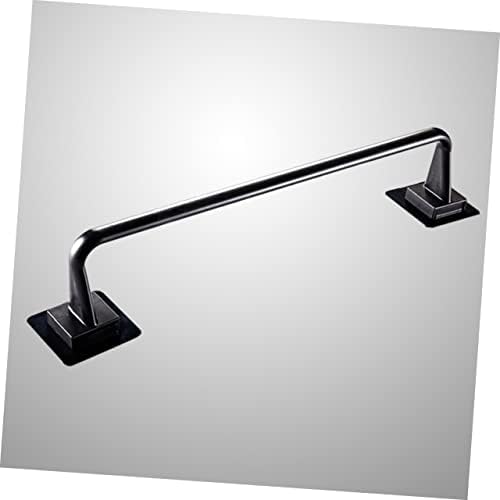TEHAUX Modern Single Towel Holder Black No Drill Design