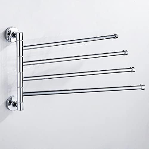 BOCbco 1Pc Stainless Steel Swivel Towel Rail with 4 Arms