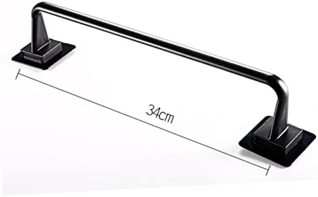 VILLCASE Wall Mounted Towel Bar Black Plastic