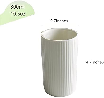 Striped Ceramic Toothbrush Cup for Couples