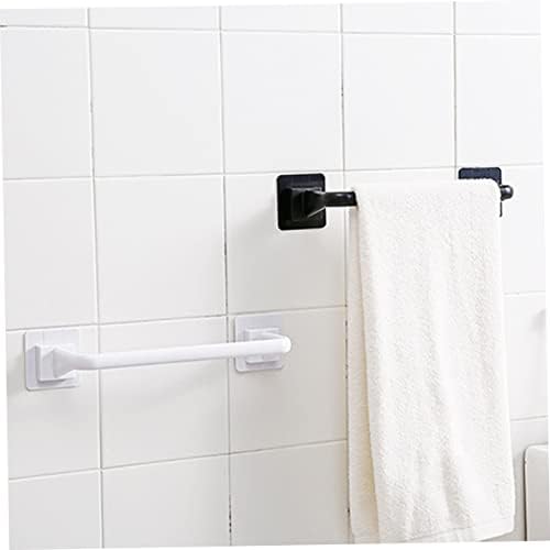 Modern Black Plastic Towel Bar No Drill Holder