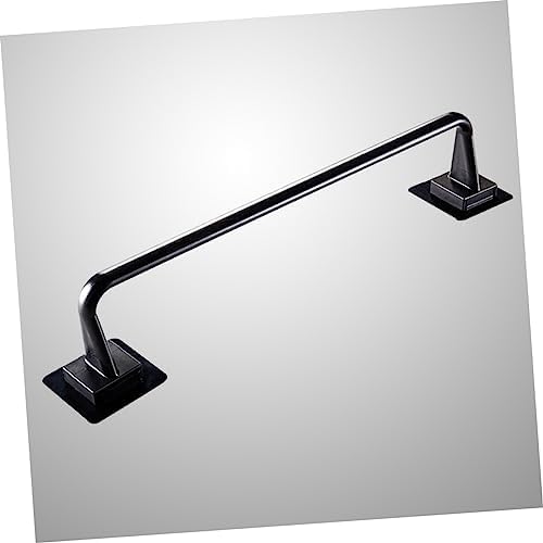 Holibanna Black Plastic Towel Rack No Drill