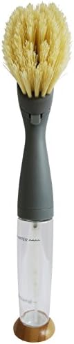 Full Circle FOMO Foam Soap Dish Brush Grey