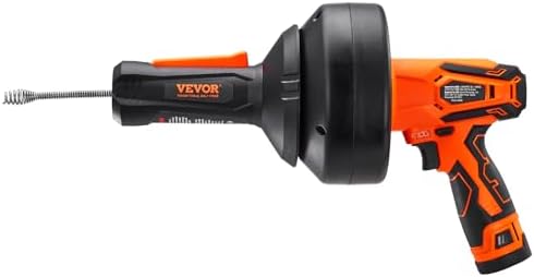 VEVOR 12V Electric Drain Auger with 25FT Cable