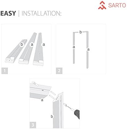 SARTODOORS - 36x96 Solid Core White Door with Hardware