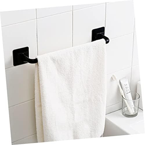 Jojofuny No Drill Plastic Towel Bar Modern Black Design