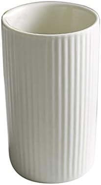 Striped Ceramic Toothbrush Cup for Couples