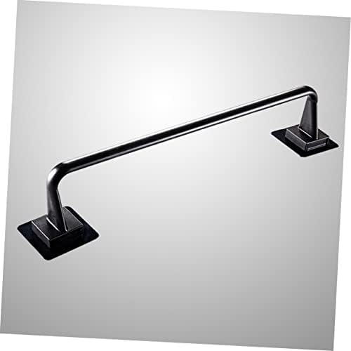 Gadpiparty Plastic Towel Bar Single Hook Bathroom Holder Black