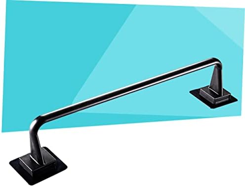 Holibanna Black Plastic Towel Rack No Drill