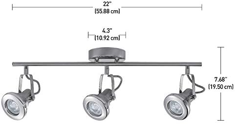 Globe Electric 3-Light Track Lighting with LED Bulbs