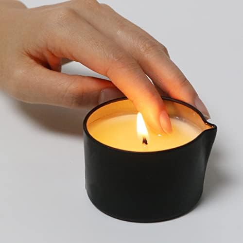 LUXMASA Natural Soy Wax Massage Oil Candle with Cream Cherry Scent