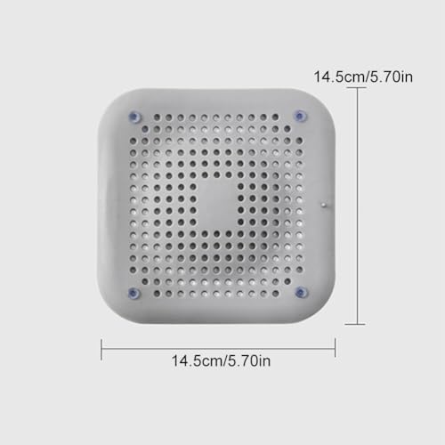 Surakey 2 Pieces Shower Drain Hair Catcher with Suction Cups
