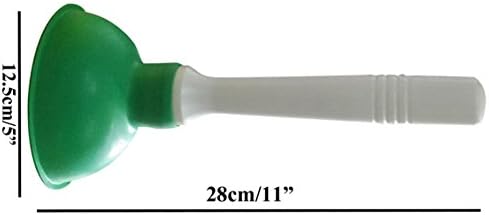 Coralpearl Drain Plunger 4 Inch Compact Unclogger Green