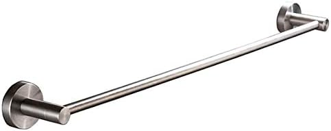 Round Towel Rail Bar for Bathroom Stainless Brushed Finish Single