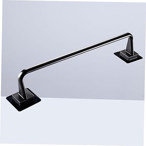 HOMSFOU Minimalist Plastic Towel Bar No Drill Adhesive Holder