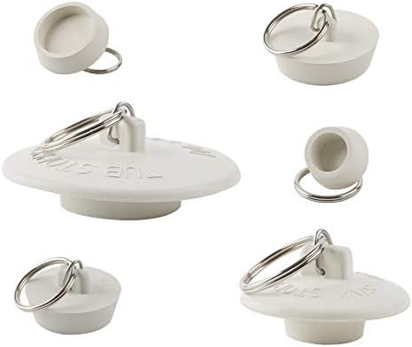 Hibbent 6-Piece Drain Stopper Set White 1