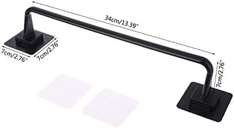 BOCbco Black Self-Adhesive Towel Rail