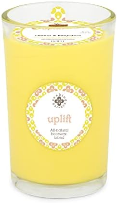 Root Candles Balance Wood Wick Aromatherapy Candle - 8 Oz Lemon Bergamot