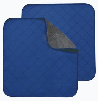 RIQINXIN Waterproof Chair Pads 2Pcs 4-Layer Design 21x22in Blue