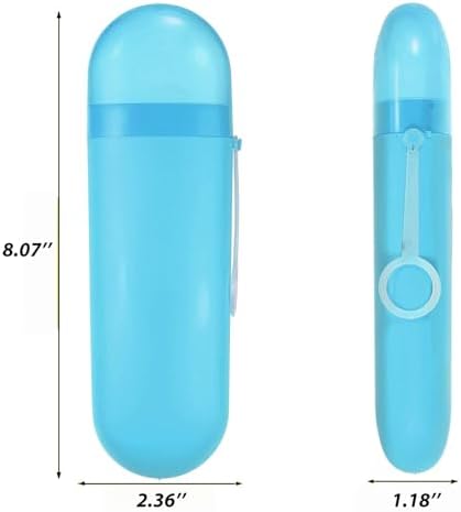 2 Pack YKuzLx Toothbrush Travel Case with Ventilation Hole - Purple Blue