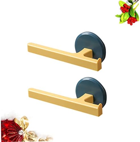 MAGICLULU 2Pcs Wall Mounted Towel Rack with Punch Design Blue