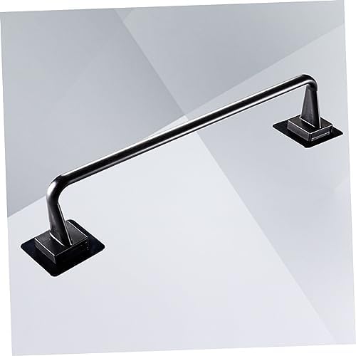 TEHAUX Modern Single Towel Holder Black No Drill Design