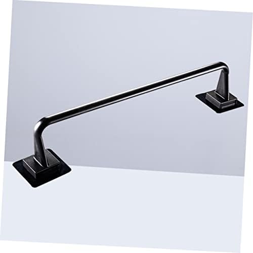 Gadpiparty Plastic Towel Bar Single Hook Bathroom Holder Black
