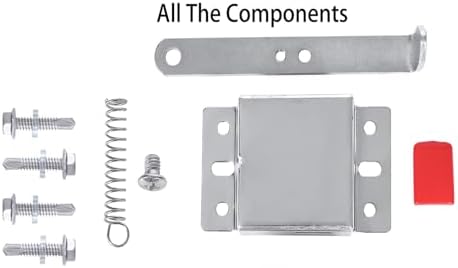 Wedelweib Garage Door Side Lock Inside Deadlock - Silver with PVC Cover