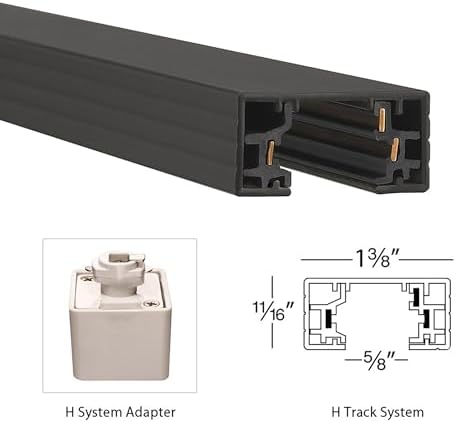WAC Lighting H Track Live End Power Connector Black