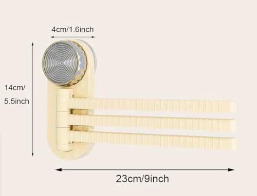 YUURO 180 Rotating Towel Rack with 3 Bars