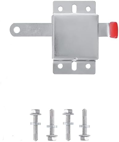 Wedelweib Garage Door Side Lock Inside Deadlock - Silver with PVC Cover