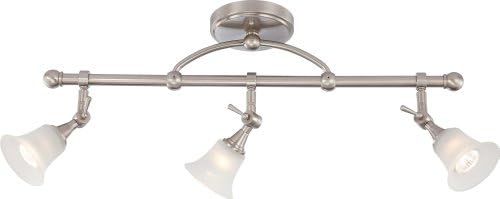 NUVO 604154 Three Light Fixed Track Bar 12x26 Brushed Nickel