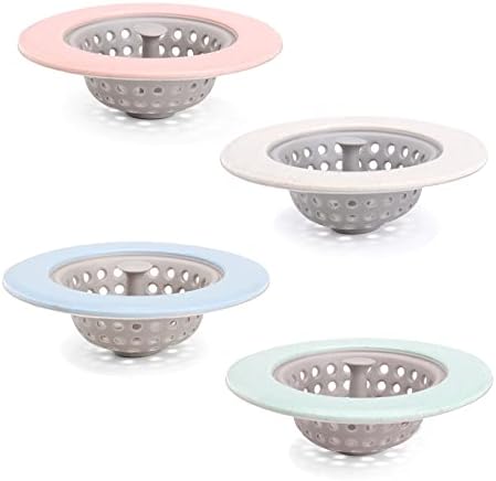 4 PCS Silicone Kitchen Sink Strainer 45 Wide Rim