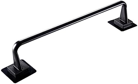 TEHAUX Modern Single Towel Holder Black No Drill Design